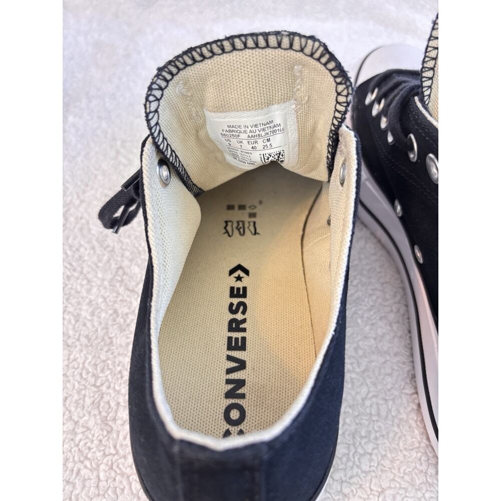 Converse Chuck Taylor All Star Move Platform Black Low Top Womens 9 Sneakers - Picture 7 of 9